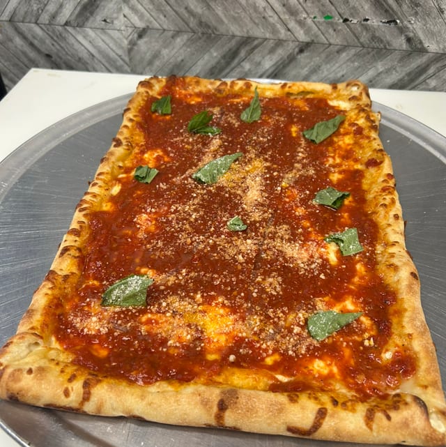 Upside Down Square Pizza.