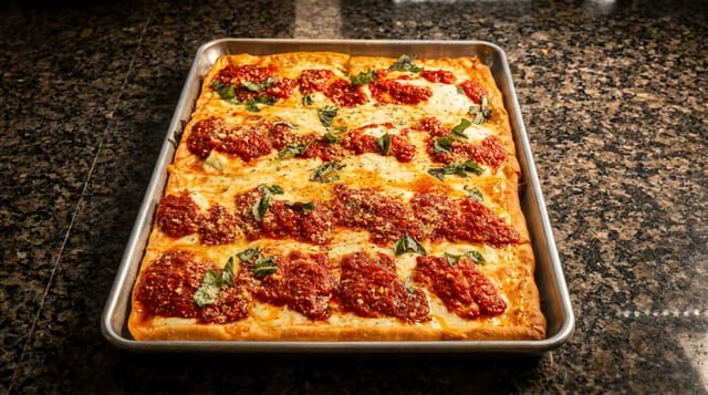 Grammas Square Pizza.